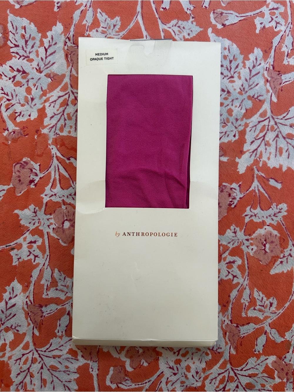 Anthropologie Medium Opaque Tights in Bright Magenta